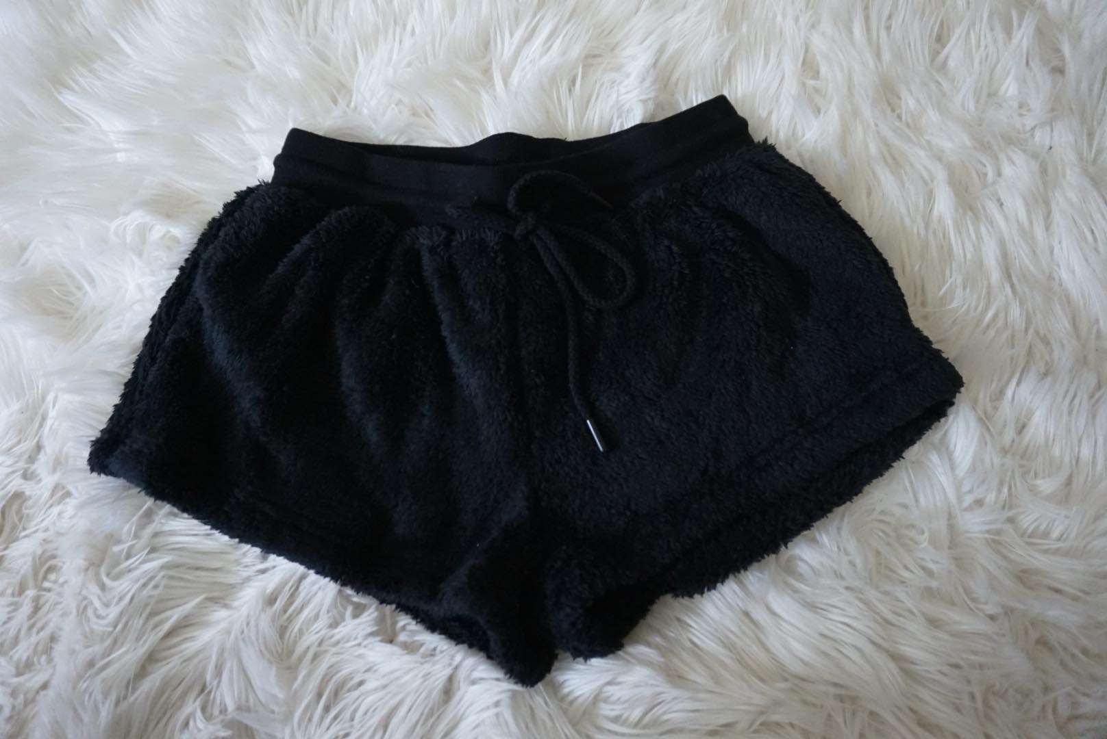 Black Sherpa Booty Shorts